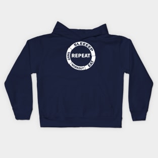 Sleep Eat Workout Game Repeat Kids Hoodie